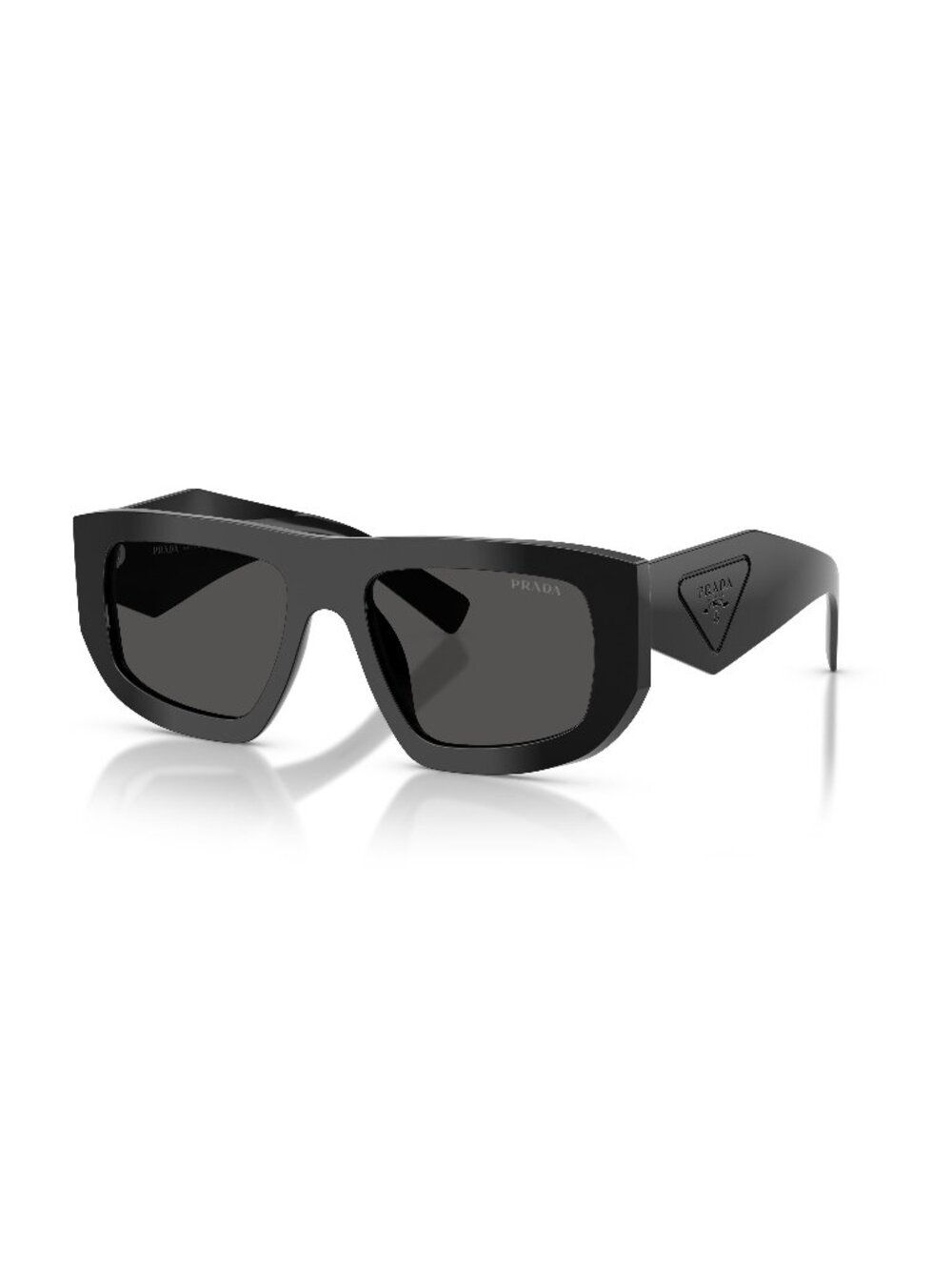 New Prada Women's Sunglasses Black Grey Lens Acetate Frame PR D04SU 16K08Z 53
